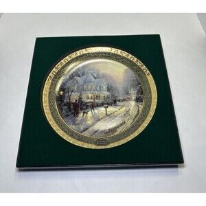 Thomas Kinkade A Holiday Gathering (1999) Collectors Plate In Original Box